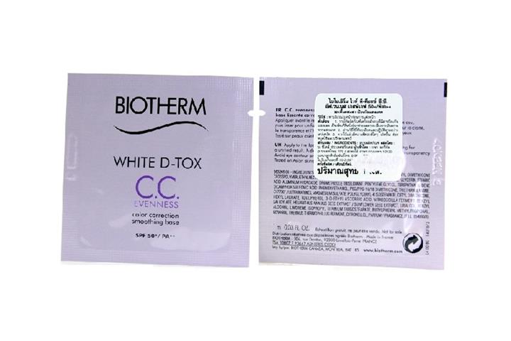 เบสปรับสีผิวขนาดทดลอง BIOTHERM WHITE D-TOX CC EVENNESS COLOR CORRECTION